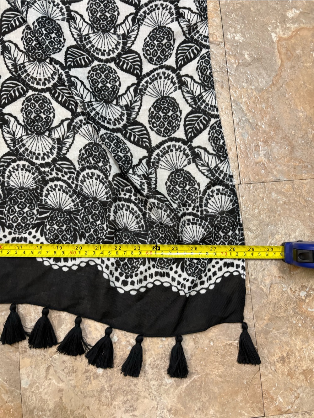 Lilly Pulitzer Black and White Floral Scarf - Picture 6 of 8